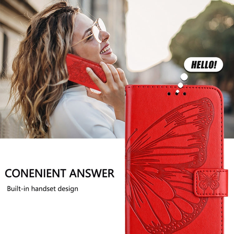 For Huawei Pura 70 Pro Embossed Butterfly Leather Phone Case(Red) - Huawei Cases by PMC Jewellery | Online Shopping South Africa | PMC Jewellery | Buy Now Pay Later Mobicred