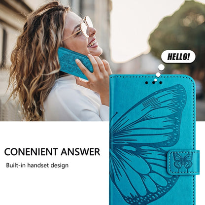 For Huawei Pura 70 Pro Embossed Butterfly Leather Phone Case(Blue) - Huawei Cases by PMC Jewellery | Online Shopping South Africa | PMC Jewellery | Buy Now Pay Later Mobicred