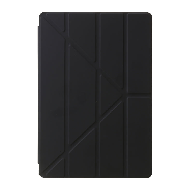 For Samsung Galaxy Tab S9 Clear Acrylic Deformation Leather Tablet Case(Black) - Galaxy Tab S9 Cases by PMC Jewellery | Online Shopping South Africa | PMC Jewellery | Buy Now Pay Later Mobicred