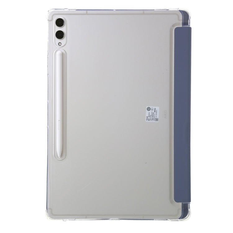 For Samsung Galaxy Tab S9 FE+ Clear Acrylic Deformation Leather Tablet Case(Lavender) - Galaxy Tab S9 FE+ by PMC Jewellery | Online Shopping South Africa | PMC Jewellery | Buy Now Pay Later Mobicred