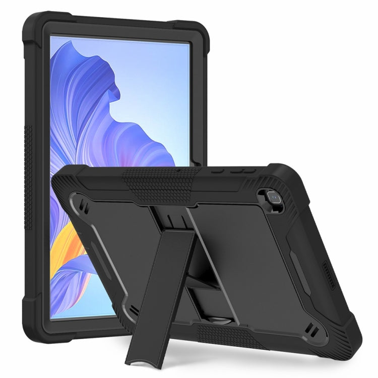 For Honor Pad X8 Shockproof Silicone Hybrid PC Tablet Case with Holder(Black) - Honor by PMC Jewellery | Online Shopping South Africa | PMC Jewellery