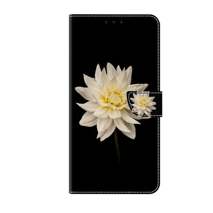 For Motorola Moto G54 Crystal 3D Shockproof Protective Leather Phone Case(White Flower) - Motorola Cases by PMC Jewellery | Online Shopping South Africa | PMC Jewellery | Buy Now Pay Later Mobicred