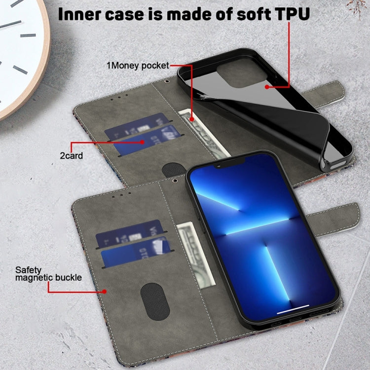 For Motorola Moto G54 Crystal 3D Shockproof Protective Leather Phone Case(Fantastic Flower) - Motorola Cases by PMC TechLife | Online Shopping South Africa | PMC TechLife | Buy Now Pay Later Mobicred
