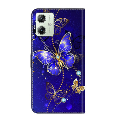 For Motorola Moto G54 Crystal 3D Shockproof Protective Leather Phone Case(Diamond Butterfly) - Motorola Cases by PMC Jewellery | Online Shopping South Africa | PMC Jewellery | Buy Now Pay Later Mobicred