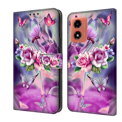 For Motorola Moto G Play 2024 Crystal 3D Shockproof Protective Leather Phone Case(Butterfly) - Motorola Cases by PMC Jewellery | Online Shopping South Africa | PMC Jewellery | Buy Now Pay Later Mobicred