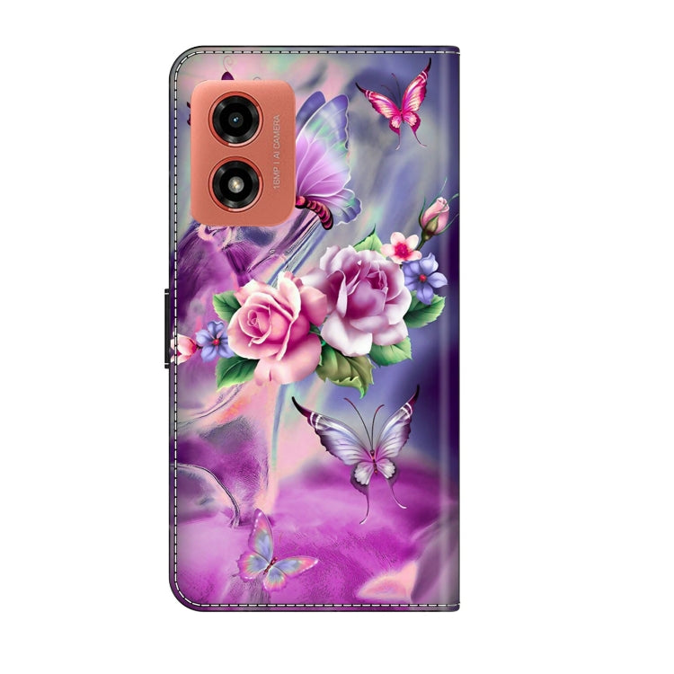 For Motorola Moto G Play 2024 Crystal 3D Shockproof Protective Leather Phone Case(Butterfly) - Motorola Cases by PMC Jewellery | Online Shopping South Africa | PMC Jewellery | Buy Now Pay Later Mobicred