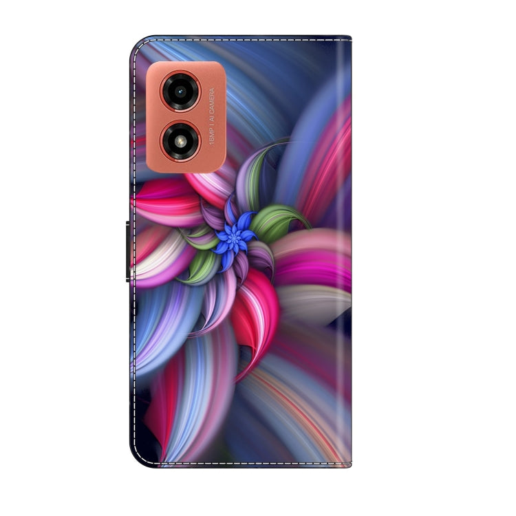 For Motorola Moto G Play 2024 Crystal 3D Shockproof Protective Leather Phone Case(Colorful Flower) - Motorola Cases by PMC Jewellery | Online Shopping South Africa | PMC Jewellery | Buy Now Pay Later Mobicred