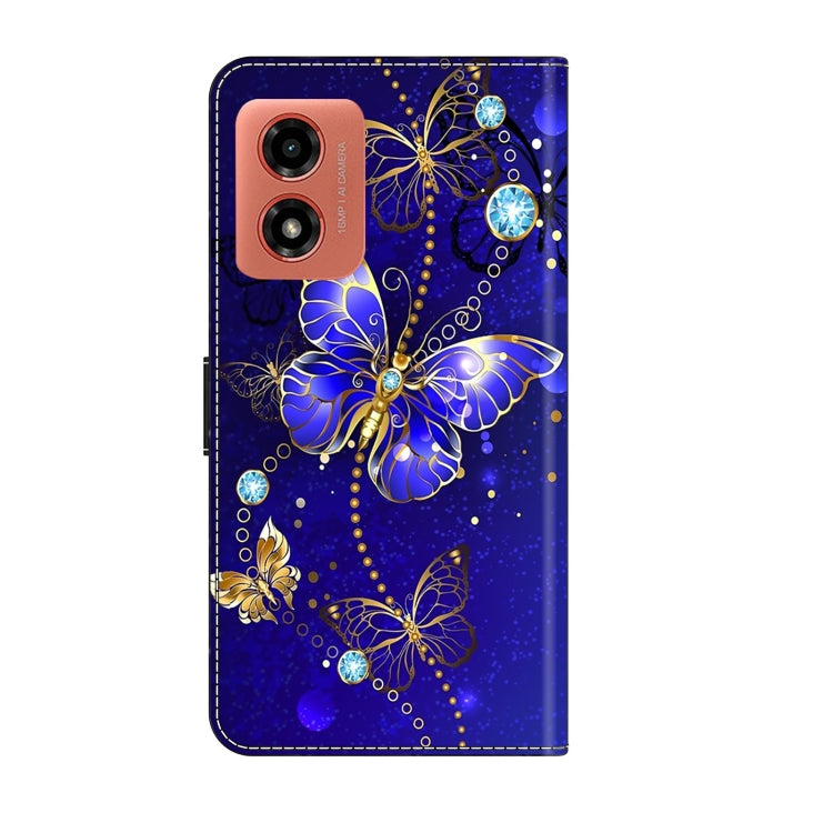 For Motorola Moto G Play 2024 Crystal 3D Shockproof Protective Leather Phone Case(Diamond Butterfly) - Motorola Cases by PMC Jewellery | Online Shopping South Africa | PMC Jewellery | Buy Now Pay Later Mobicred