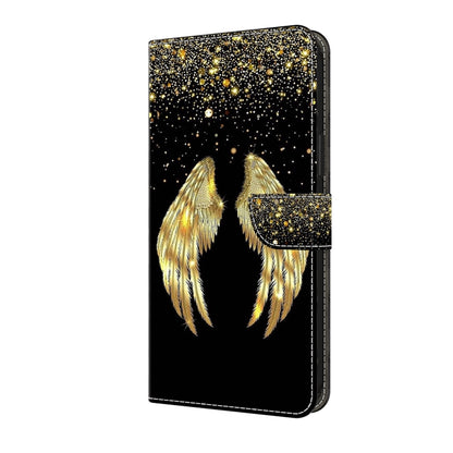 For Motorola Moto G24 Crystal 3D Shockproof Protective Leather Phone Case(Golden Wings) - Motorola Cases by PMC Jewellery | Online Shopping South Africa | PMC Jewellery | Buy Now Pay Later Mobicred