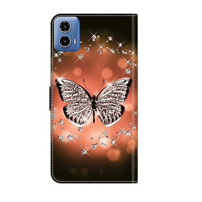 For Motorola Moto G24 Crystal 3D Shockproof Protective Leather Phone Case(Crystal Butterfly) - Motorola Cases by PMC Jewellery | Online Shopping South Africa | PMC Jewellery | Buy Now Pay Later Mobicred