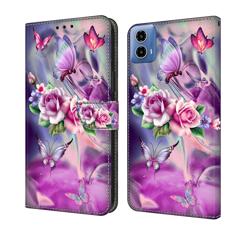 For Motorola Moto G24 Power Crystal 3D Shockproof Protective Leather Phone Case(Butterfly) - Motorola Cases by PMC Jewellery | Online Shopping South Africa | PMC Jewellery | Buy Now Pay Later Mobicred