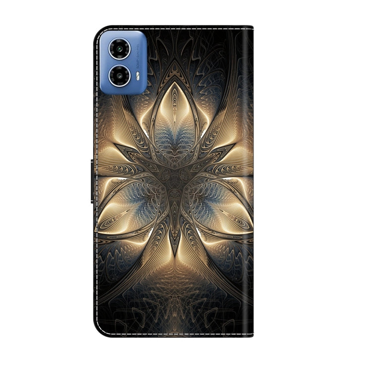 For Motorola Moto G24 Power Crystal 3D Shockproof Protective Leather Phone Case(Luminous Building) - Motorola Cases by PMC Jewellery | Online Shopping South Africa | PMC Jewellery | Buy Now Pay Later Mobicred