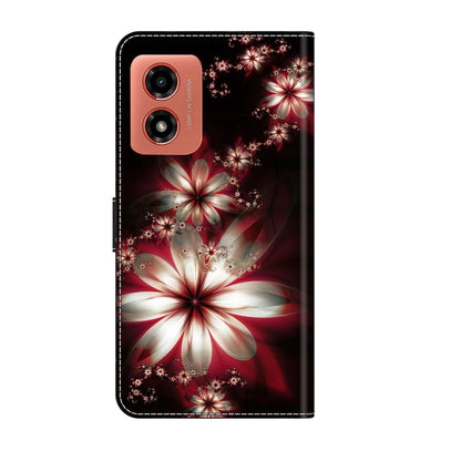 For Motorola Moto G04 Crystal 3D Shockproof Protective Leather Phone Case(Fantastic Flower) - Motorola Cases by PMC Jewellery | Online Shopping South Africa | PMC Jewellery | Buy Now Pay Later Mobicred