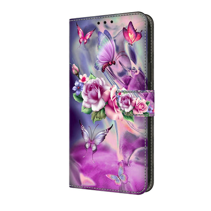 For Motorola Moto G34 Crystal 3D Shockproof Protective Leather Phone Case(Butterfly) - Motorola Cases by PMC Jewellery | Online Shopping South Africa | PMC Jewellery | Buy Now Pay Later Mobicred