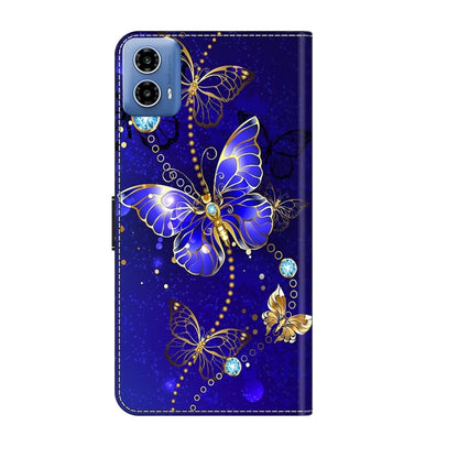 For Motorola Moto G34 Crystal 3D Shockproof Protective Leather Phone Case(Diamond Butterfly) - Motorola Cases by PMC Jewellery | Online Shopping South Africa | PMC Jewellery | Buy Now Pay Later Mobicred