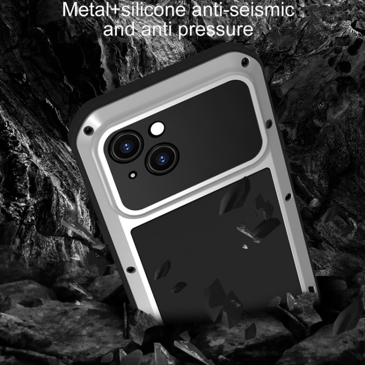 For iPhone 15 Plus LOVE MEI Metal Shockproof Life Waterproof Dustproof Phone Case(Yellow) - iPhone 15 Plus Cases by LOVE MEI | Online Shopping South Africa | PMC Jewellery