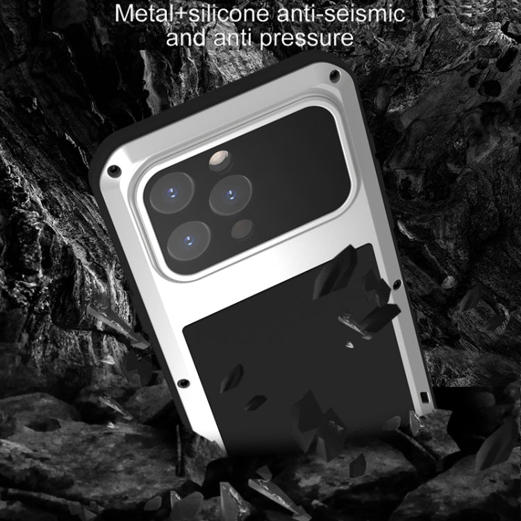 For iPhone 15 Pro Max LOVE MEI Metal Shockproof Life Waterproof Dustproof Phone Case(Army Green) - iPhone 15 Pro Max Cases by LOVE MEI | Online Shopping South Africa | PMC Jewellery