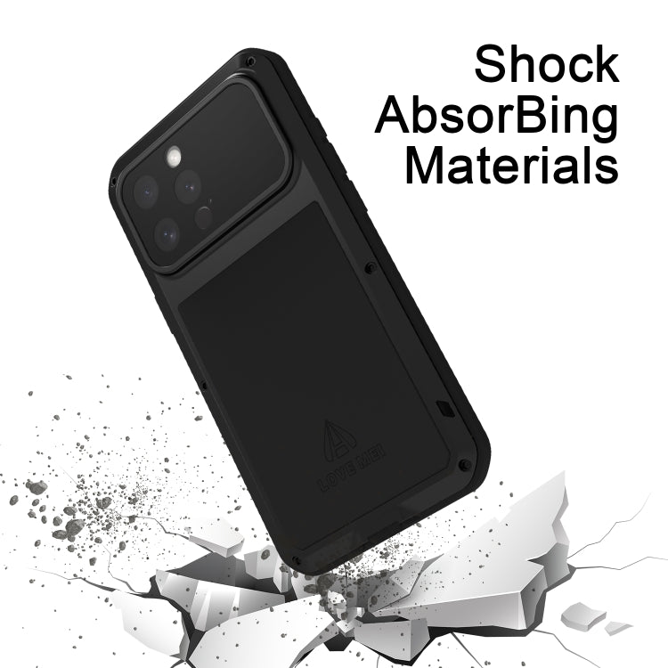 For iPhone 16 Pro LOVE MEI Metal Shockproof Life Waterproof Dustproof Phone Case(Yellow) - iPhone 16 Pro Cases by LOVE MEI | Online Shopping South Africa | PMC Jewellery | Buy Now Pay Later Mobicred