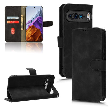 For Google Pixel 9 Pro Skin Feel Magnetic Flip Leather Phone Case(Black) - Google Cases by PMC Jewellery | Online Shopping South Africa | PMC Jewellery | Buy Now Pay Later Mobicred