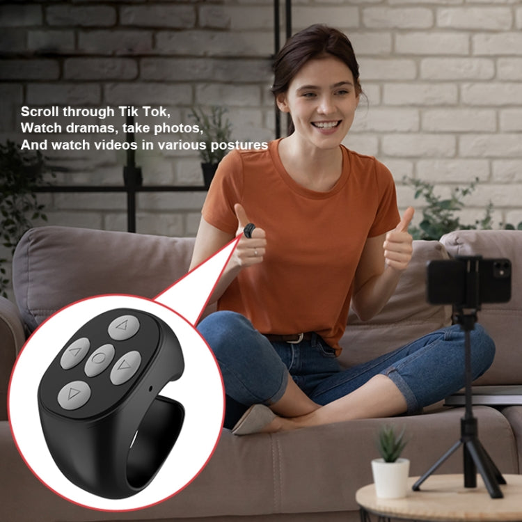 JX-05 5-button Bluetooth Remote Control Cellphone Smart Ring Remote Control(Black) - Phone Remote Control by PMC Jewellery | Online Shopping South Africa | PMC Jewellery