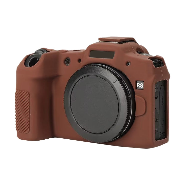 For Canon EOS R8 Soft Silicone Protective Case(Coffee) - Protective Case by PMC TechLife | Online Shopping South Africa | PMC TechLife | Buy Now Pay Later Mobicred