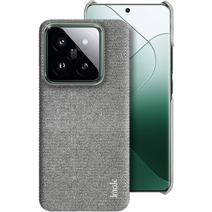 For Xiaomi 14 5G imak Ruiyi Series Cloth Texture PU + PC Phone Case(Light Grey) - 14 Cases by imak | Online Shopping South Africa | PMC Jewellery | Buy Now Pay Later Mobicred