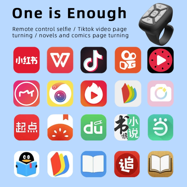 S18 Portable Smart Wireless Bluetooth Ring Remote Control(Black) - Phone Remote Control by PMC TechLife | Online Shopping South Africa | PMC TechLife | Buy Now Pay Later Mobicred