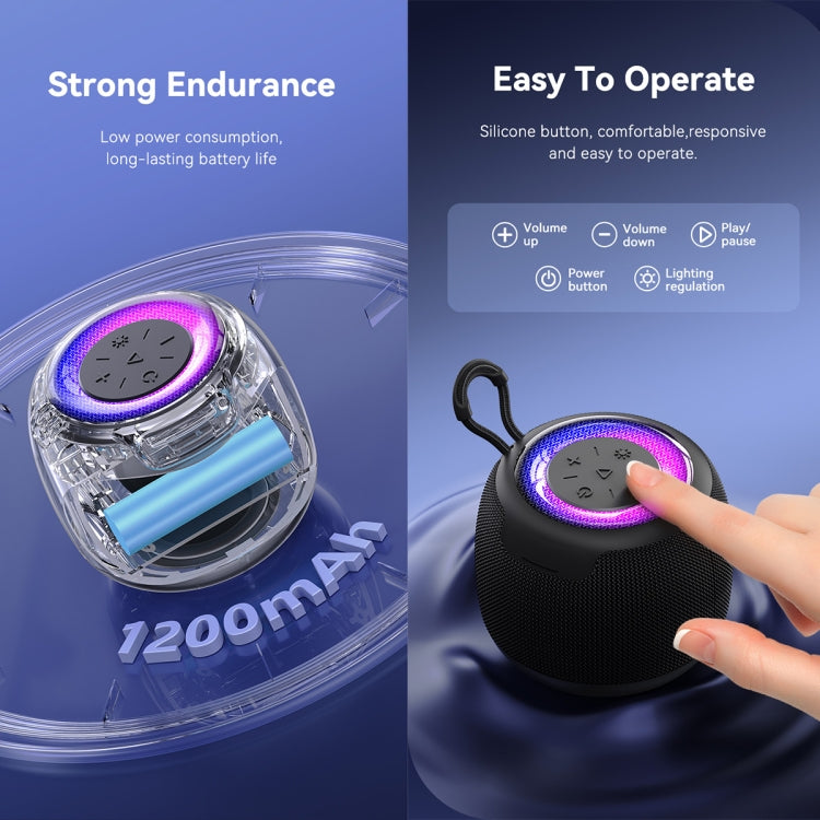 USAMS US-YX014 Yinya Series Mini Wireless Bluetooth Speaker(Black) - free shipping - PMC Jewellery - Order now!