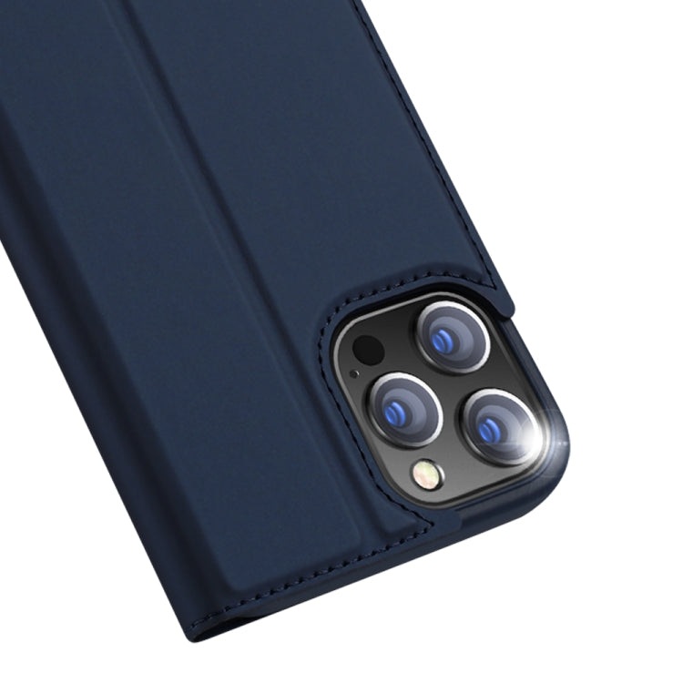 For iPhone 12 / 12 Pro DUX DUCIS Skin Pro Series Horizontal Flip PU + TPU Leather Case, with Holder & Card Slots(Blue) - iPhone 12 / 12 Pro Cases by DUX DUCIS | Online Shopping South Africa | PMC Jewellery | Buy Now Pay Later Mobicred