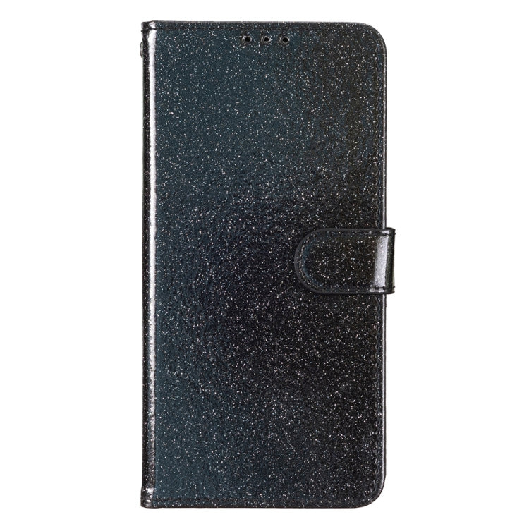 For Honor X6a Glitter Powder Flip Leather Phone Case(Black) - Honor Cases by PMC Jewellery | Online Shopping South Africa | PMC Jewellery | Buy Now Pay Later Mobicred