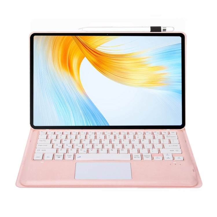 For Lenovo Xiaoxin Pad Pro 12.7 inch AM24-A TPU Ultra-thin Detachable Bluetooth Keyboard Tablet Leather Case with Touchpad(Pink) - Lenovo Keyboard by PMC Jewellery | Online Shopping South Africa | PMC Jewellery