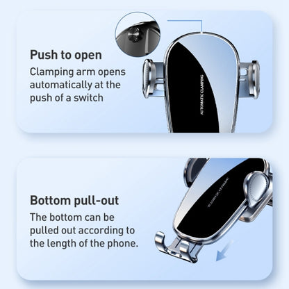 D6 Mechanical Locking Wireless Fast Charging Air Outlet Car Holder, Style:Strong Suction Cup Version - Wireless Charger Holders by PMC Jewellery | Online Shopping South Africa | PMC Jewellery | Buy Now Pay Later Mobicred