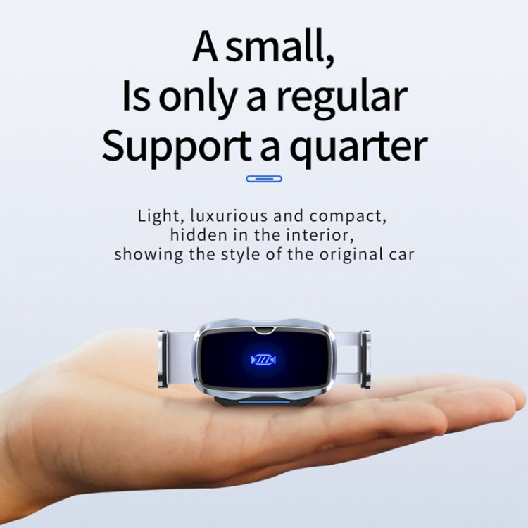 D7 Infrared lnduction Wireless Fast Charging Air Outlet Car Holder(Silver) - Wireless Charger Holders by PMC TechLife | Online Shopping South Africa | PMC TechLife | Buy Now Pay Later Mobicred