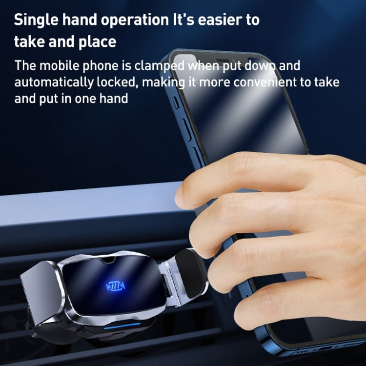 D7 Infrared lnduction Wireless Fast Charging Air Outlet Car Holder(Silver) - Wireless Charger Holders by PMC TechLife | Online Shopping South Africa | PMC TechLife | Buy Now Pay Later Mobicred