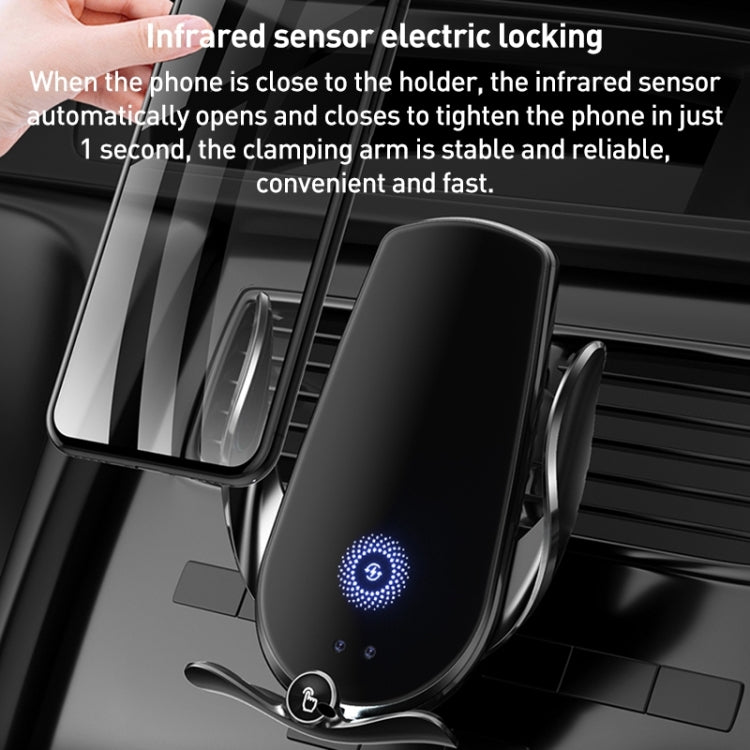 M2 Infrared lnduction Wireless Fast Charging Air Outlet Car Holder(Black) - Wireless Charger Holders by PMC Jewellery | Online Shopping South Africa | PMC Jewellery | Buy Now Pay Later Mobicred