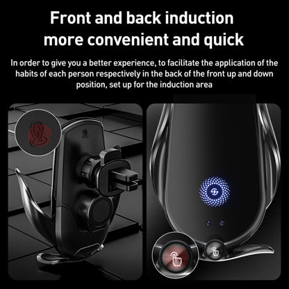 M3 Infrared lnduction Wireless Fast Charging Air Outlet Car Holder(Black) - Wireless Charger Holders by PMC Jewellery | Online Shopping South Africa | PMC Jewellery | Buy Now Pay Later Mobicred