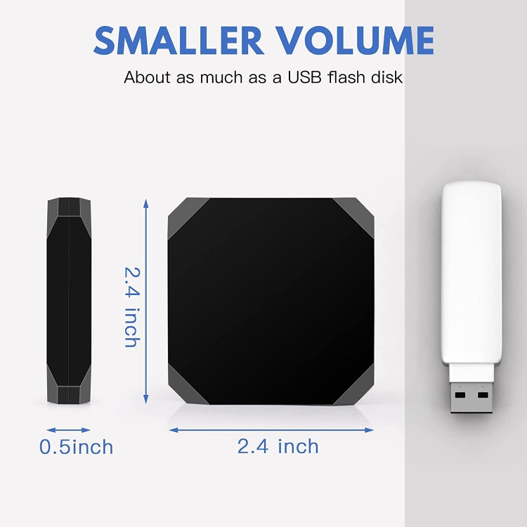 USB + USB-C / Type-C Wired to Wireless Carplay Adapter(Black) - free shipping - PMC TechLife - Order now!