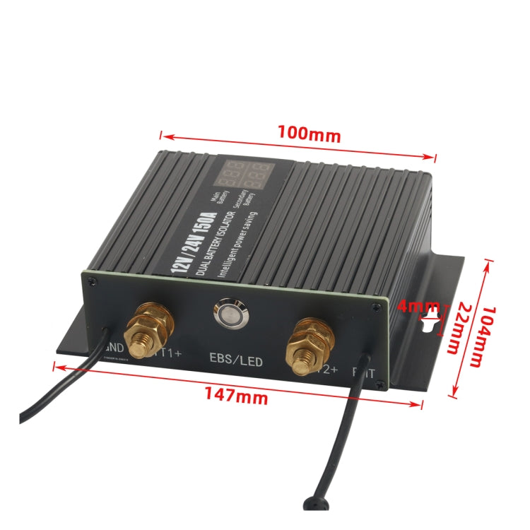 A8678 80-150A 12V Car Yacht RV Smart Dual Battery Isolation Controller - Relays by PMC TechLife | Online Shopping South Africa | PMC TechLife | Buy Now Pay Later Mobicred
