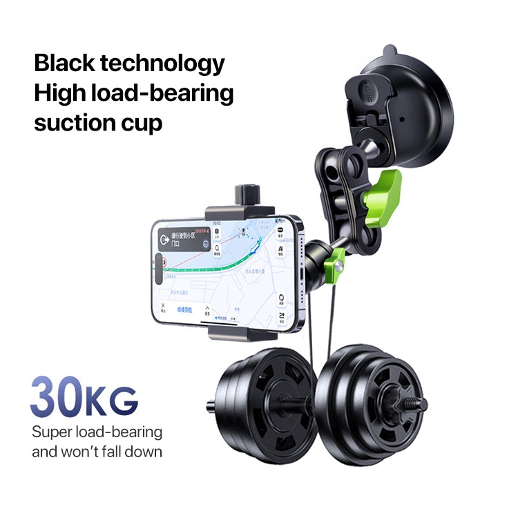 Single Suction Cup Pea Clamp Arm Holder 33cm with Elastic Phone Clamp - Car Holders by PMC TechLife | Online Shopping South Africa | PMC TechLife | Buy Now Pay Later Mobicred
