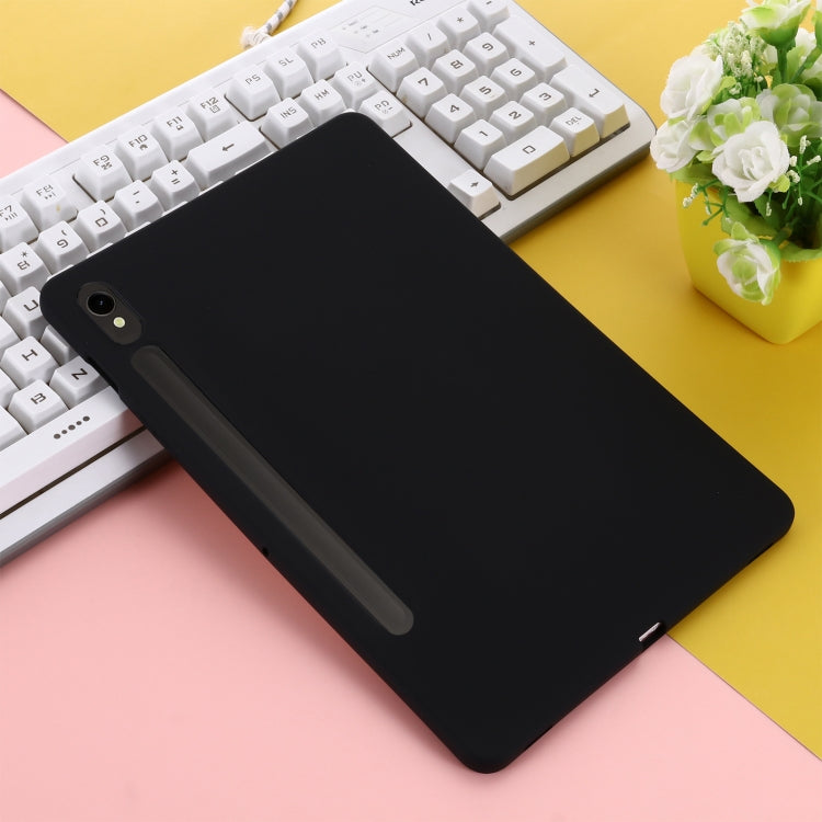 For Samsung Galaxy Tab S10 FE / S9 FE Pure Color Liquid Silicone Shockproof Tablet Case(Black) - Galaxy Tab S9 FE by PMC Jewellery | Online Shopping South Africa | PMC Jewellery | Buy Now Pay Later Mobicred