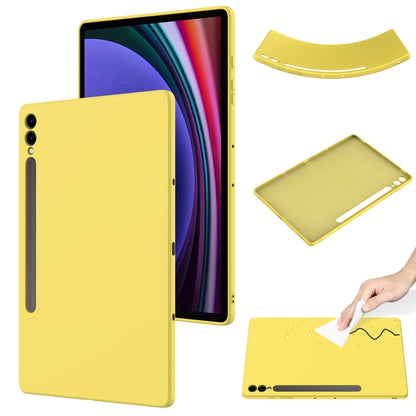 For Samsung Galaxy Tab S9+ Pure Color Liquid Silicone Shockproof Tablet Case(Yellow) - Galaxy Tab S9+ Cases by PMC Jewellery | Online Shopping South Africa | PMC Jewellery | Buy Now Pay Later Mobicred