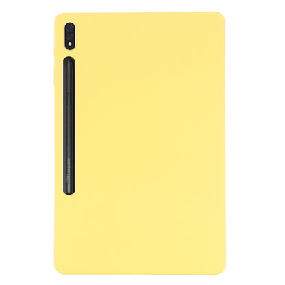 For Samsung Galaxy Tab S9 FE+ / S10+ Pure Color Liquid Silicone Shockproof Tablet Case(Yellow) - Galaxy Tab S9 FE+ by PMC Jewellery | Online Shopping South Africa | PMC Jewellery | Buy Now Pay Later Mobicred