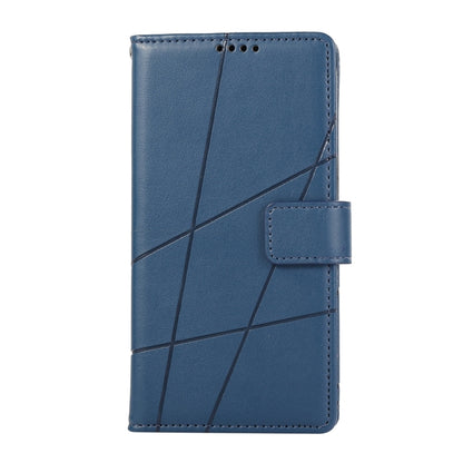 For Google Pixel 9 PU Genuine Leather Texture Embossed Line Phone Case(Blue) - Google Cases by PMC Jewellery | Online Shopping South Africa | PMC Jewellery | Buy Now Pay Later Mobicred