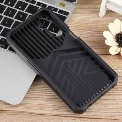 For Samsung Galaxy A15 Camera Shield Card Slot PC+TPU Phone Case(Black) - Galaxy Phone Cases by PMC Jewellery | Online Shopping South Africa | PMC Jewellery