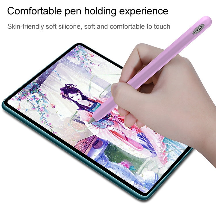 For Huawei M-pencil Stylus Touch Pen Integrated Non-slip Silicone Protective Cover(Light Purple) - Pencil Accessories by PMC Jewellery | Online Shopping South Africa | PMC Jewellery | Buy Now Pay Later Mobicred