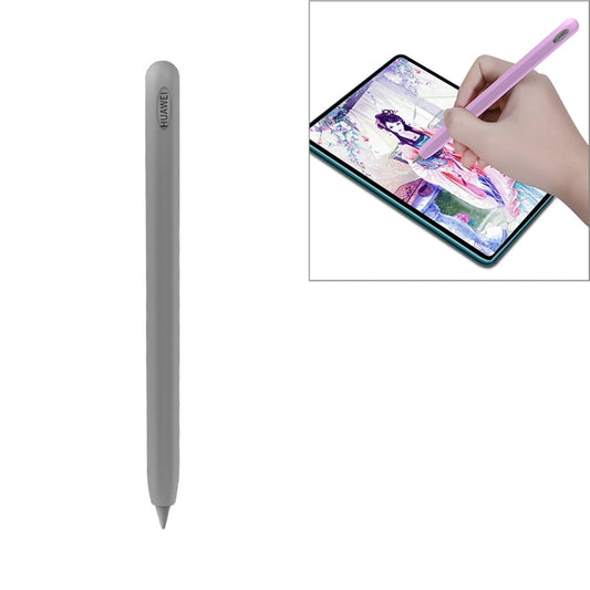 For Huawei M-pencil Stylus Touch Pen Integrated Non-slip Silicone Protective Cover(Gray) - Pencil Accessories by PMC Jewellery | Online Shopping South Africa | PMC Jewellery | Buy Now Pay Later Mobicred