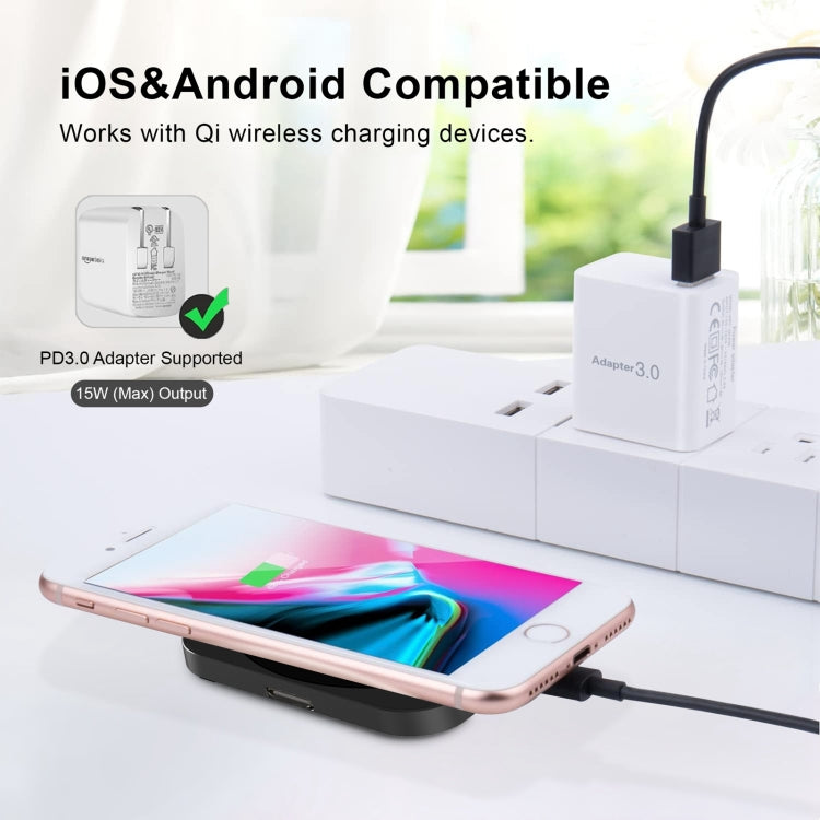 For iPhone / AirPods / iWatch Series 3 in 1 Portable Wireless Charger(Black) - Wireless Charger by PMC Jewellery | Online Shopping South Africa | PMC Jewellery | Buy Now Pay Later Mobicred