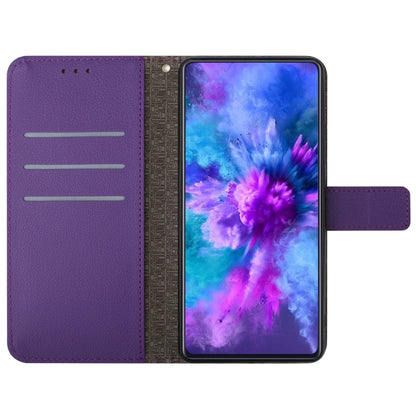 For Honor 200 Lite Rhombic Grid Texture Leather Phone Case(Purple) - Honor Cases by PMC Jewellery | Online Shopping South Africa | PMC Jewellery | Buy Now Pay Later Mobicred