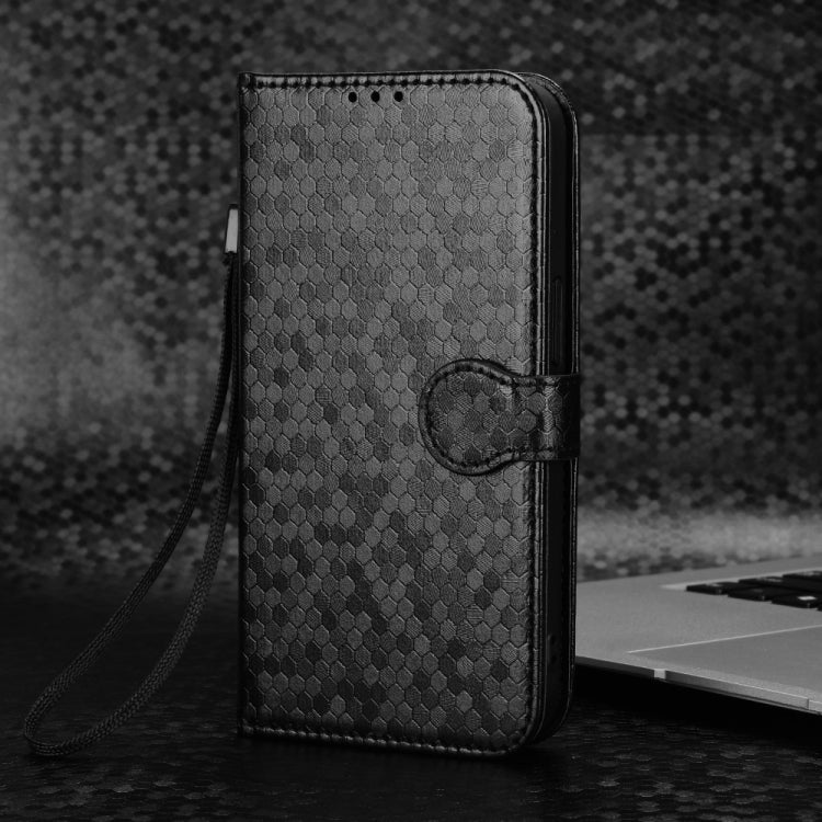 For vivo S18 5G / V30 5G Honeycomb Dot Texture Leather Phone Case(Black) - S18 Cases by PMC Jewellery | Online Shopping South Africa | PMC Jewellery | Buy Now Pay Later Mobicred