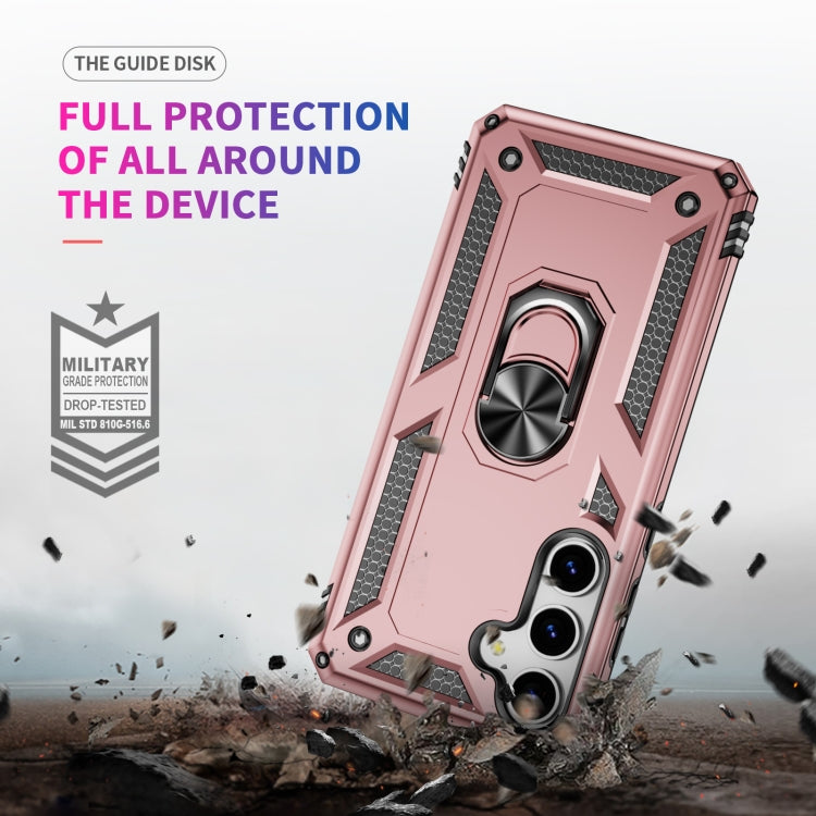 For Samsung Galaxy S25 5G Shockproof TPU + PC Phone Case(Rose Gold) - Galaxy S25 5G Cases by PMC Jewellery | Online Shopping South Africa | PMC Jewellery | Buy Now Pay Later Mobicred